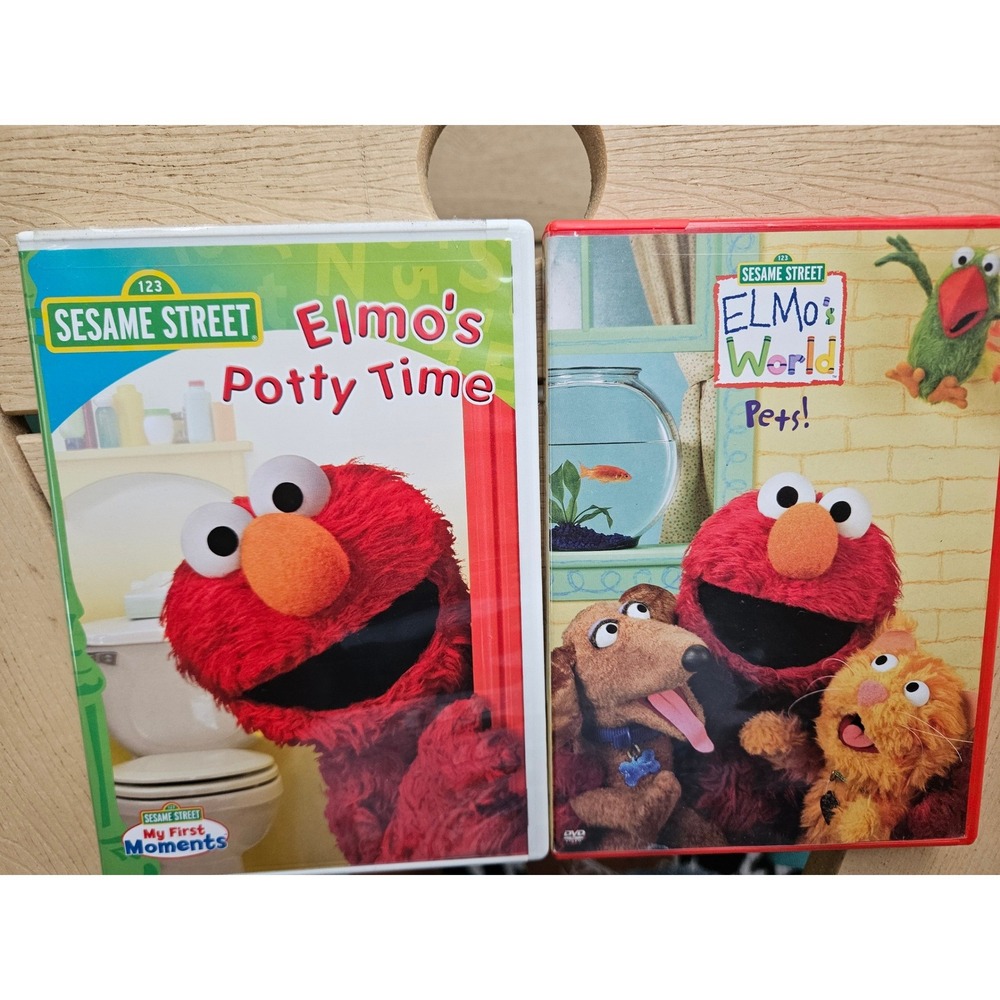 Sesame Street Elmo DVD Bundle Elmo's Potty Time and Elmo's World Pets! 2-Pack